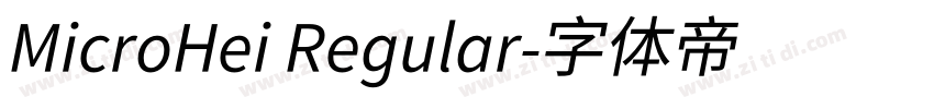MicroHei Regular字体转换 MicroHei Regular字体转换